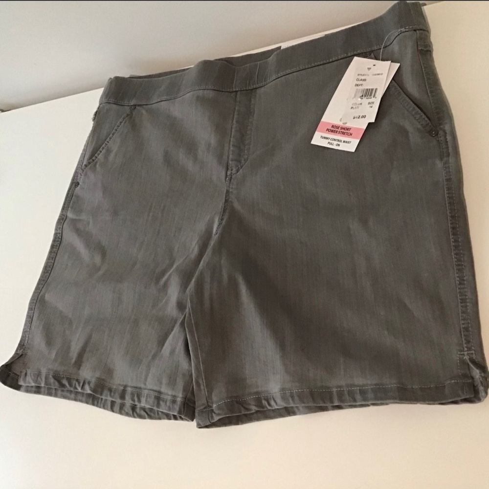 Shorts 14 Platinum Gray Power Stretch NWT